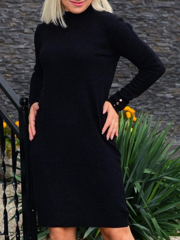 Sukienka YESI #1 sweterkowa półgolf z kancikiem melanżowa